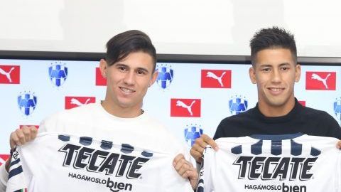 Los refuerzos de Rayados Adam Bareiro, Maximiliano Meza y Angel Zaldívar.