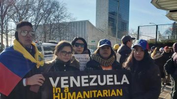 Venezolanos protestaron esta fría mañana en la ONU