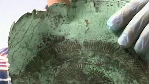 La pieza recuperada del fondo del mar.