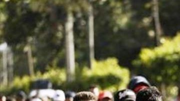 Caravana migrante de salvadoreños.