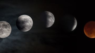 El eclipse lunar de súper Luna el 27 de septiembre de 2015.