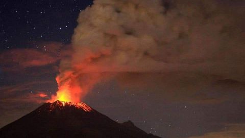 Volcán Popocatépetl.