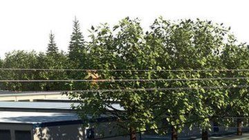 Imagen simulada del tren bala en ruta.