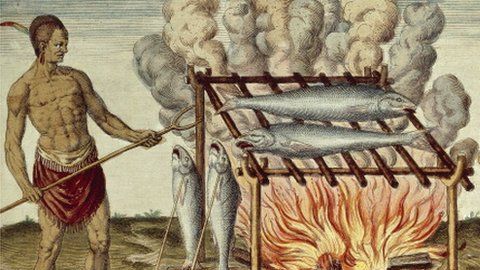 ¿Sabías que la "barbacoa" taína pasó al español y después a otros idiomas, para regresar al español con un significado diferente?