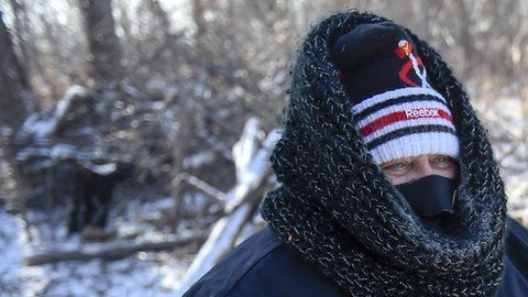 El viento helado causa una sensación térmica de hasta -53ºC.