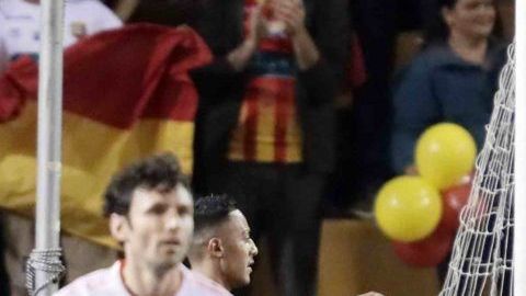 Los jugadores de Herediano celebran la victoria ante Atlanta United.
