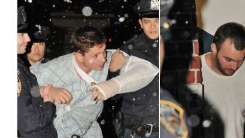 Allen y Derbyshire al ser arrestados en enero de 2017