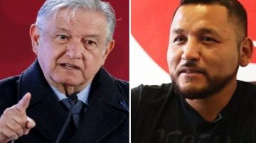 El presidente Andrés Manuel López Obrador y Pedro César Carrizales Becerra, apodado “El Mijis”.
