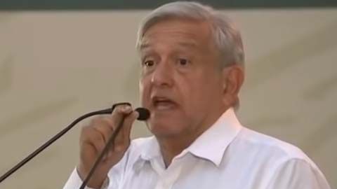 AMLO en su conferencia de prensa desde Badiraguato.