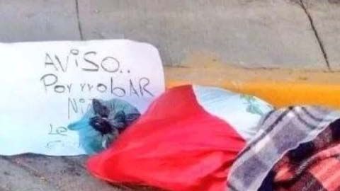 Una de las fotos del decapitado que circula en redes.