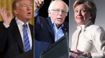 Trump, Sanders y Clinton protagonizaron la puja en 2016
