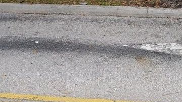 Este era el peligroso bache en un suburbio de Miami.