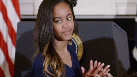 Malia Obama, la hija mayor del expresidente Barack Obama.