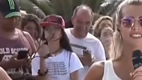 Sol Pérez realizaba una transmisión desde Mar del Plata para Gente opinando.