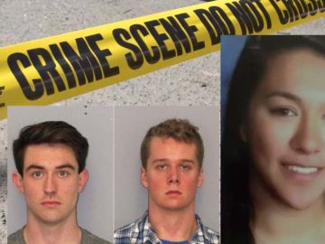 Imagen de archivo de un cordón policial. De izquierda a derecha, Preston Tayloer, Liam McAtasney, y Sarah Stern.