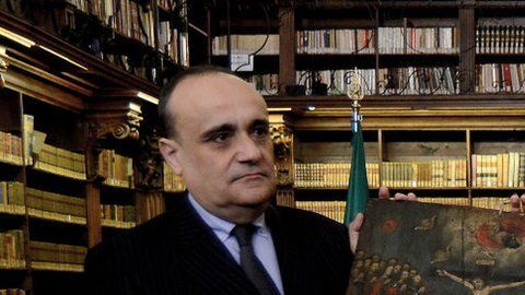 La ceremonia de entrega se hizo en la Sala della Crociera del Ministerio de Patrimonio y Actividad Cultural, en Roma.