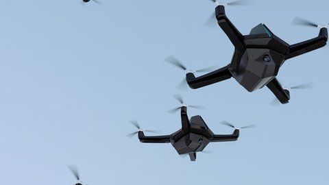 Enjambre sde drones podrían coordinarse autónomamente.