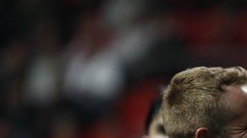 Gerso Fernandes del Sporting Kansas City festeja la eliminación del Toluca de la Concachampions.