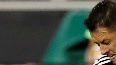 Javier Hernández 'Chicharito' y su gol ante Paraguay en el Levi's Stadium de Santa Clara.