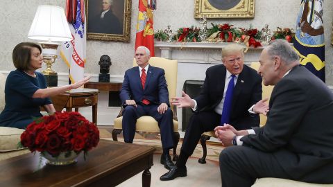 En diciembre, los líderes demócratas tuvieron una tensa reunión con el presidente Trump sobre la frontera con México.