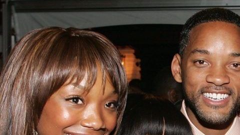 Will Smith, y las hermanas Serena y Venus Williams acompañados por Brandy, y Keke Palme.