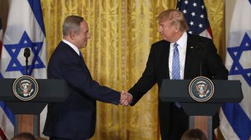 El primer ministro Benjamin Netanyahu y el presidente Donald Trump.