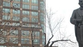 Estatua al prócer quisqueyano Juan Pablo Duarte en Manhattan