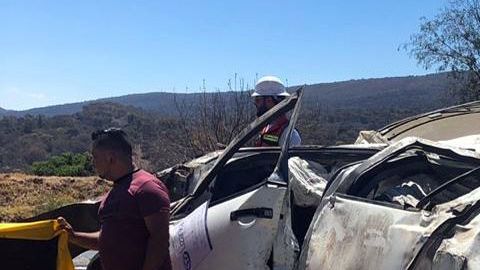 Así quedó el auto en el que viajaba Néstor de la Torre