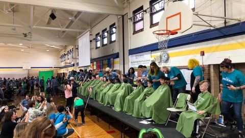 Estudiantes de Lincoln Middle School en Park Ridge, Illinois.