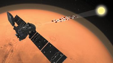 El satélite TGO mide los constituyentes del aire de Marte.