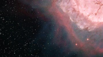 Ilustración de la unión del hidrógeno y el helio para formar la molécula hidruro de helio.