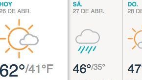 Mayormente soleado y con viento.