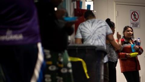 Cubanos varados en Ciudad Juárez.