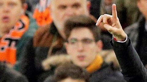 El entrenador del Valencia, Marcelino García Toral, durante el partido contra el Real Madrid.