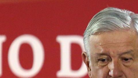 El presidente López Obrador y el secretario de Seguridad, Alfonso Durazo.