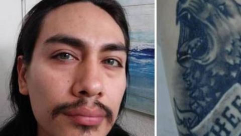 Jacob Gonzales y su tatuaje.