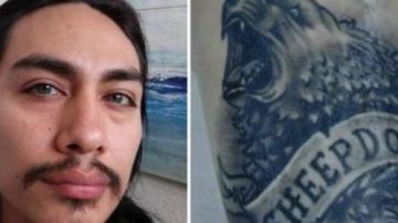 Jacob Gonzales y su tatuaje.