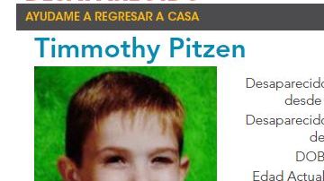 Cartel del niño desaparecido Timothy Pitzen.