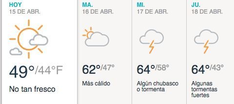 Mayormente soleado y con posibilidad de chubascos por la noche.