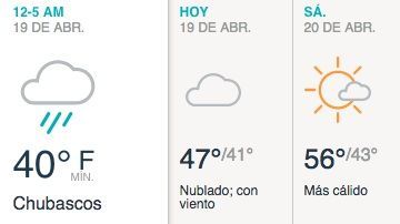 Mayormente nublado y con viento.