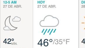 Lluvia, frío y con posibilidad de nieve.