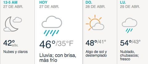 Lluvia, frío y con posibilidad de nieve.