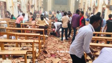Una de las iglesias donde ocurrieron explosiones en Sri Lanka.