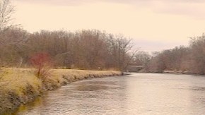 El río DuPage en Shorewood, Illinois.