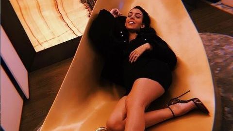 Georgina Rodríguez presume sensualidad para recibir a Cristiano Ronaldo en casa