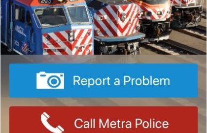 Según Metra, los usuarios de la aplicación pueden enviar fotos o videos, así como la ubicación del problema.