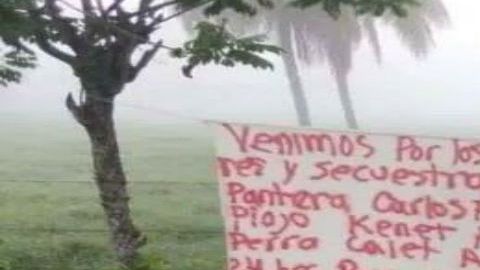 Narcomanta Tabasco amenaza a extorsionarores y secuestradores