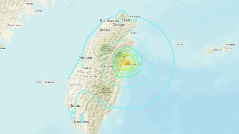 El sismo ocurrió en el este de Taiwan.