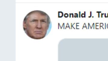 Captura de pantalla de la cuenta de Twitter del presidente Donald Trump.