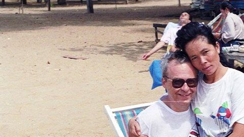 Sommai y su esposo en Pattaya hace casi 30 años.